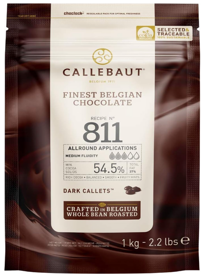 Callebaut 811 Dark Chocolate Callets